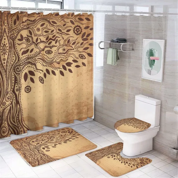 Tree of Life Tribal on a shower curtain