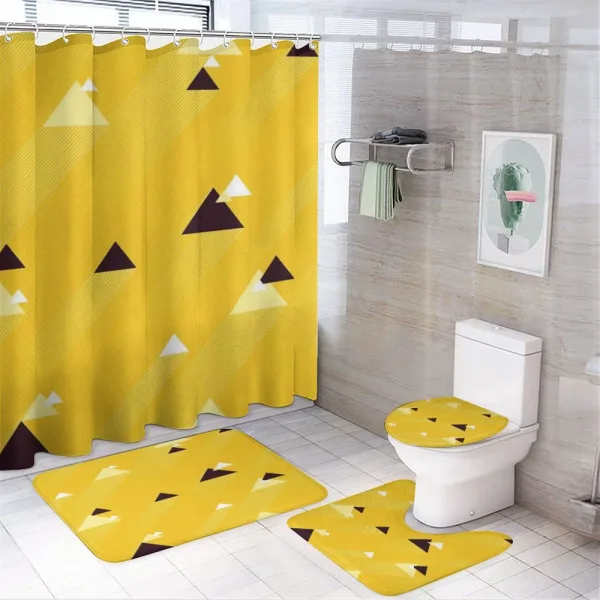 Triangles Retro on a shower curtain