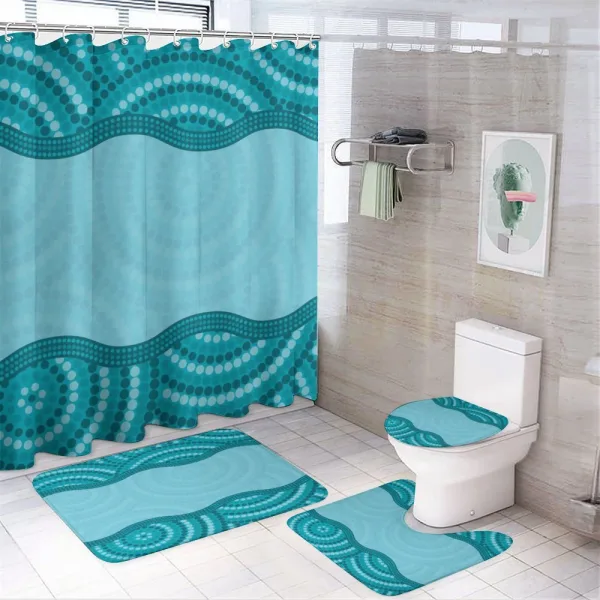 Tribal Dotted Pattern on a shower curtain