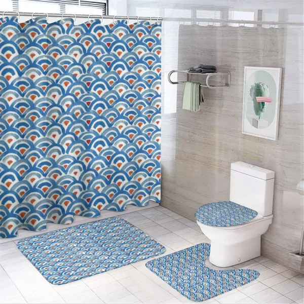 Watercolor Fish Skin on a shower curtain