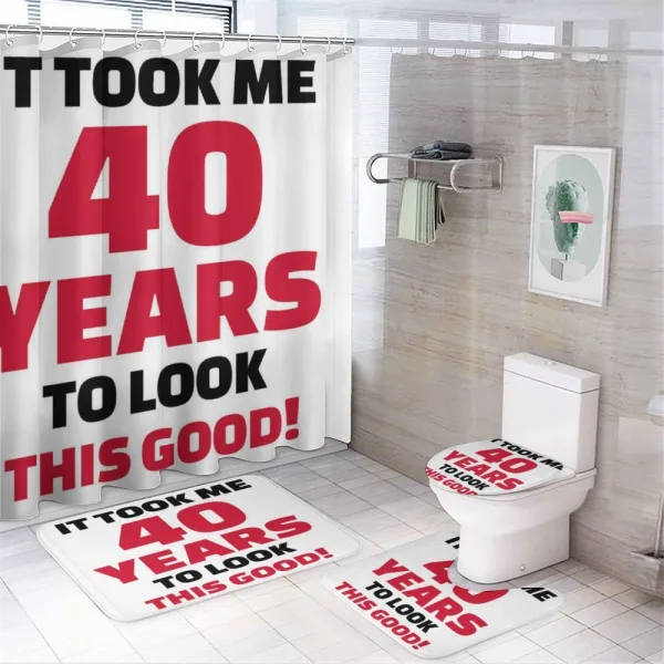 40 Looking on a shower curtain