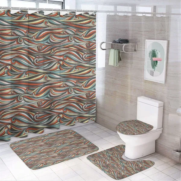 Abstract Flow of Water on a shower curtain