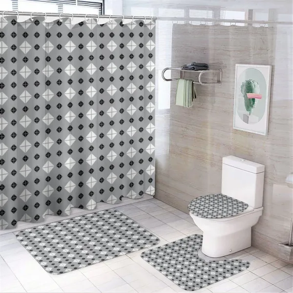 Big Small Diamonds on a shower curtain
