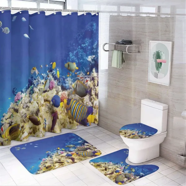 Caribbean Seascape on a shower curtain