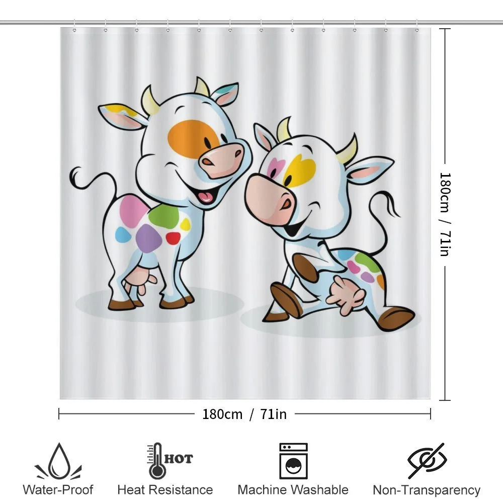 Cartoon Baby Cows Farmland — Detail 2