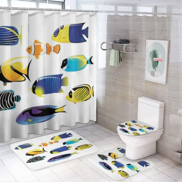 Cod Bonito Palette on a shower curtain