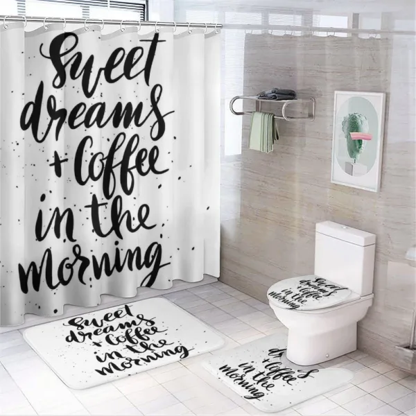 Coffee in Morning on a shower curtain
