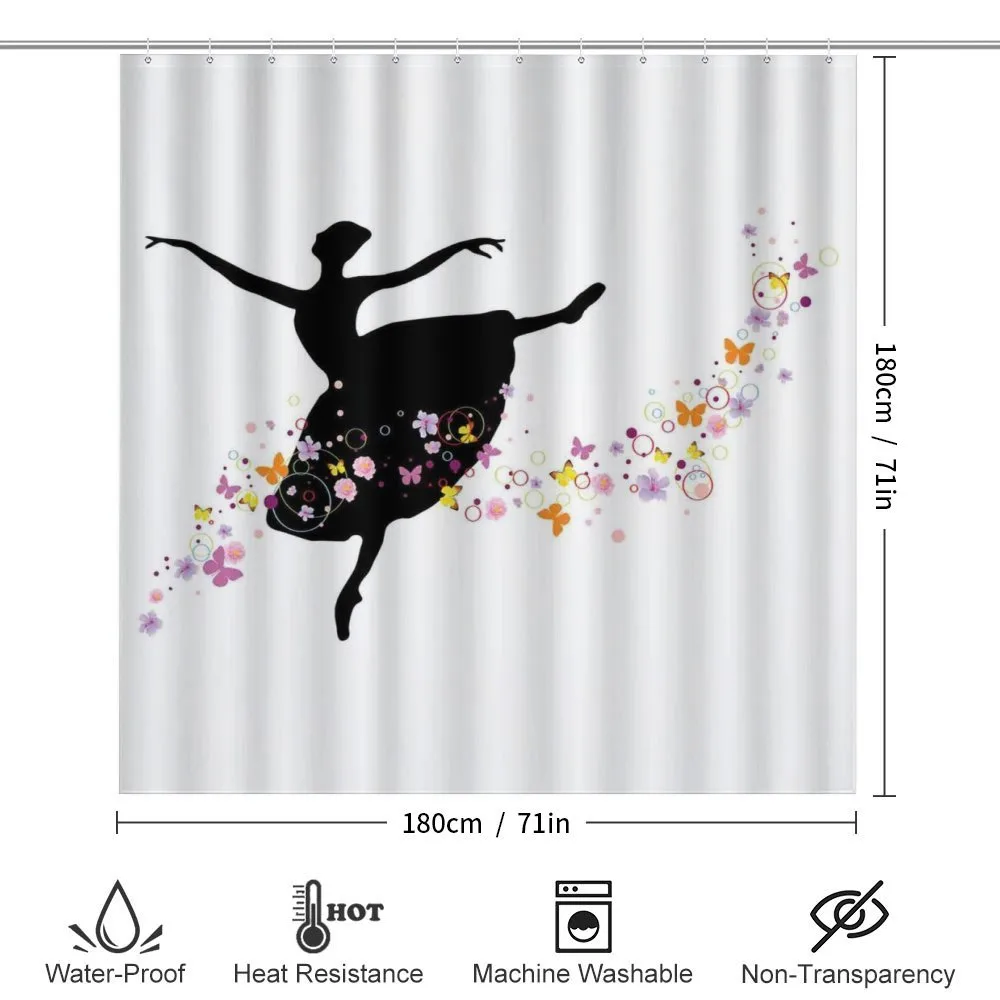 Dancer Silhouette Flowers — Detail 2