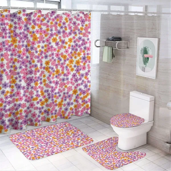 Meadow of Spring Daisies on a shower curtain