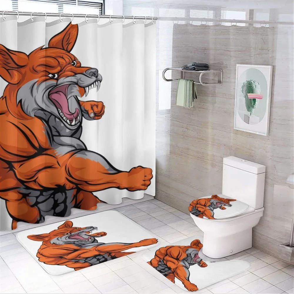Muscular Sports Fox Mascot — Your design