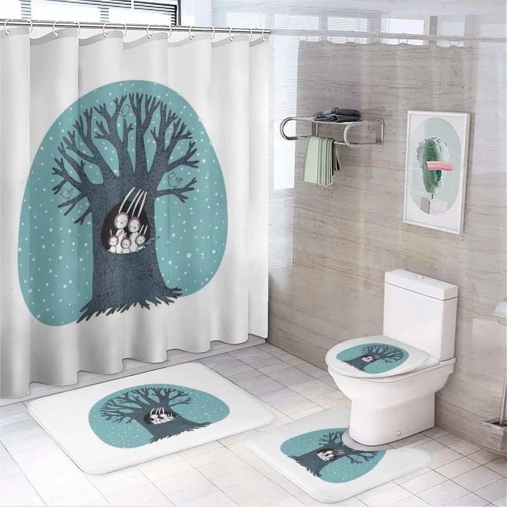 Rabbits Birds Snowfall — Your design