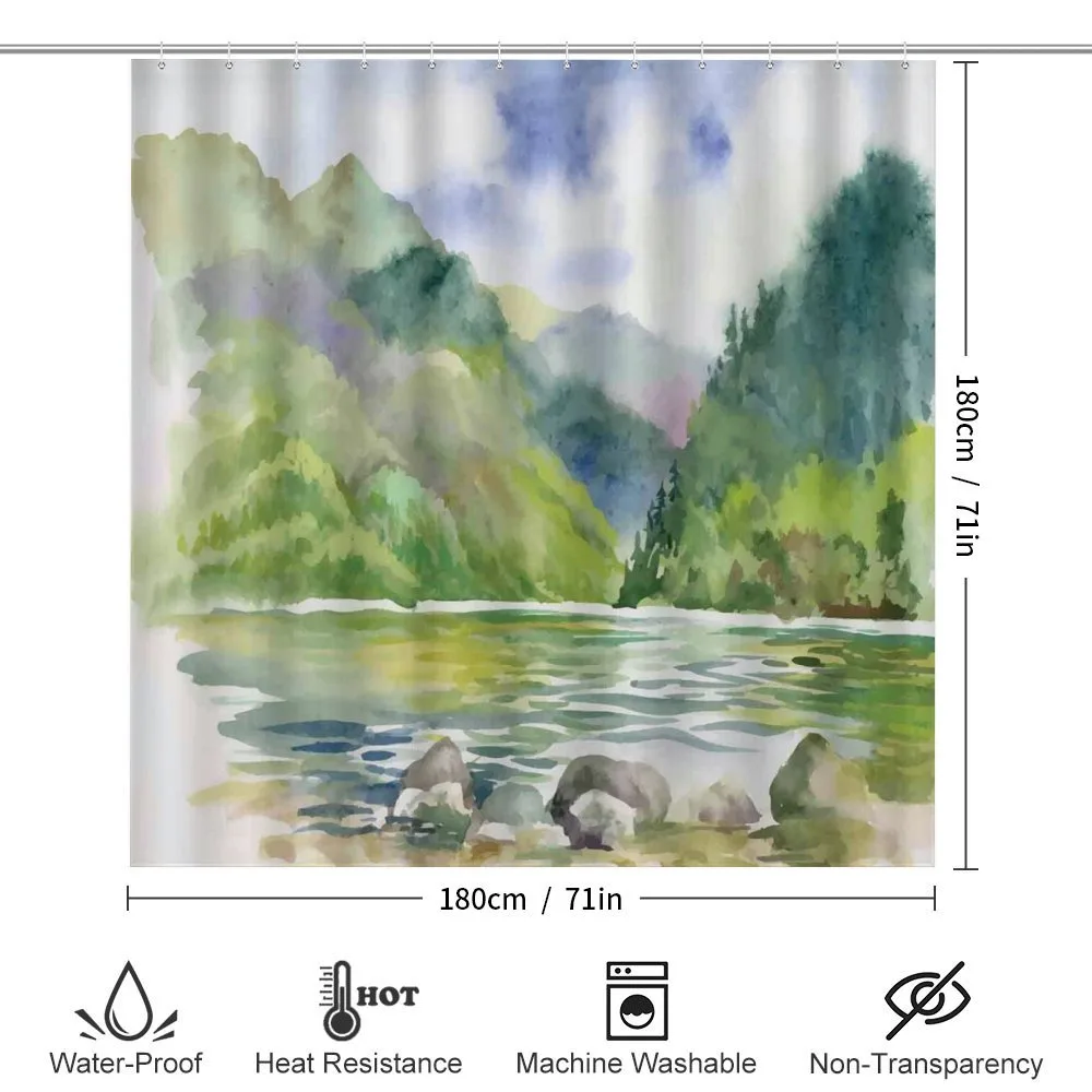 Summer River with Trees — Detail 2