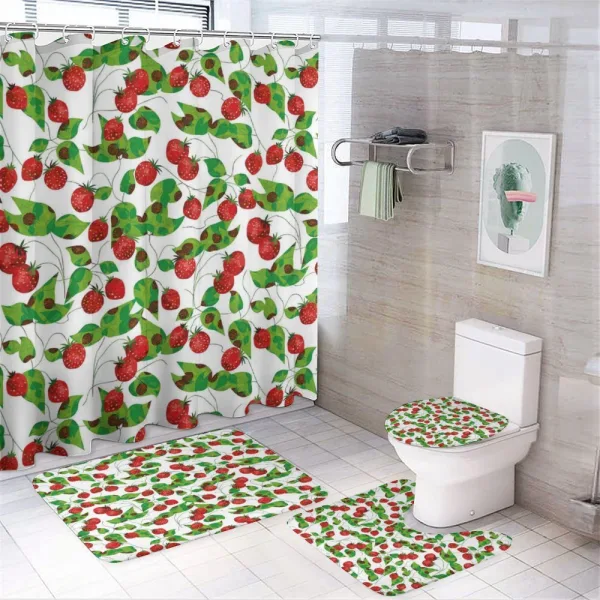 Summer Vibes Joyful on a shower curtain