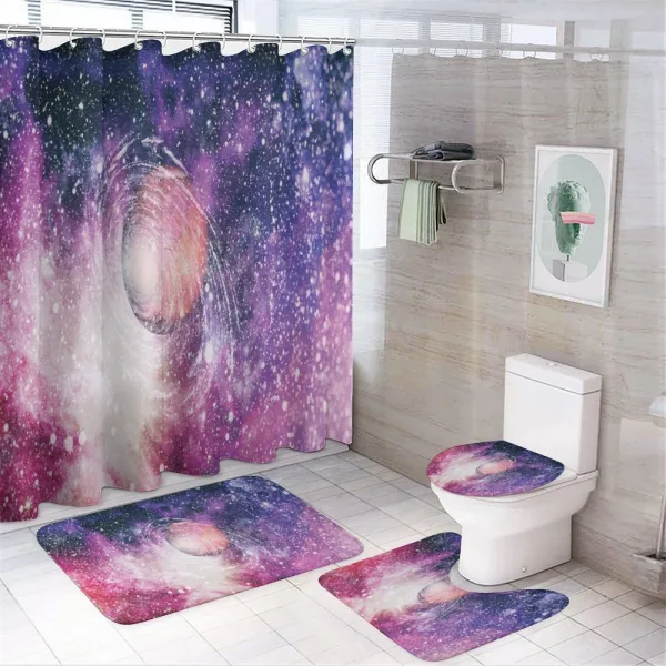 Vivid Galactic Art on a shower curtain