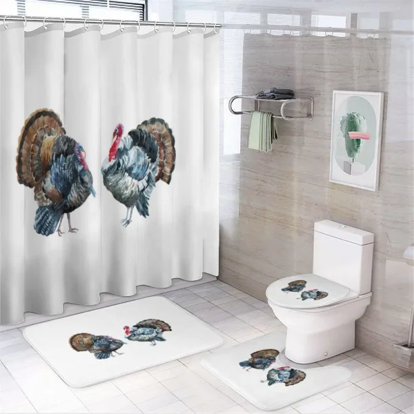 Watercolor Effect Birds on a shower curtain