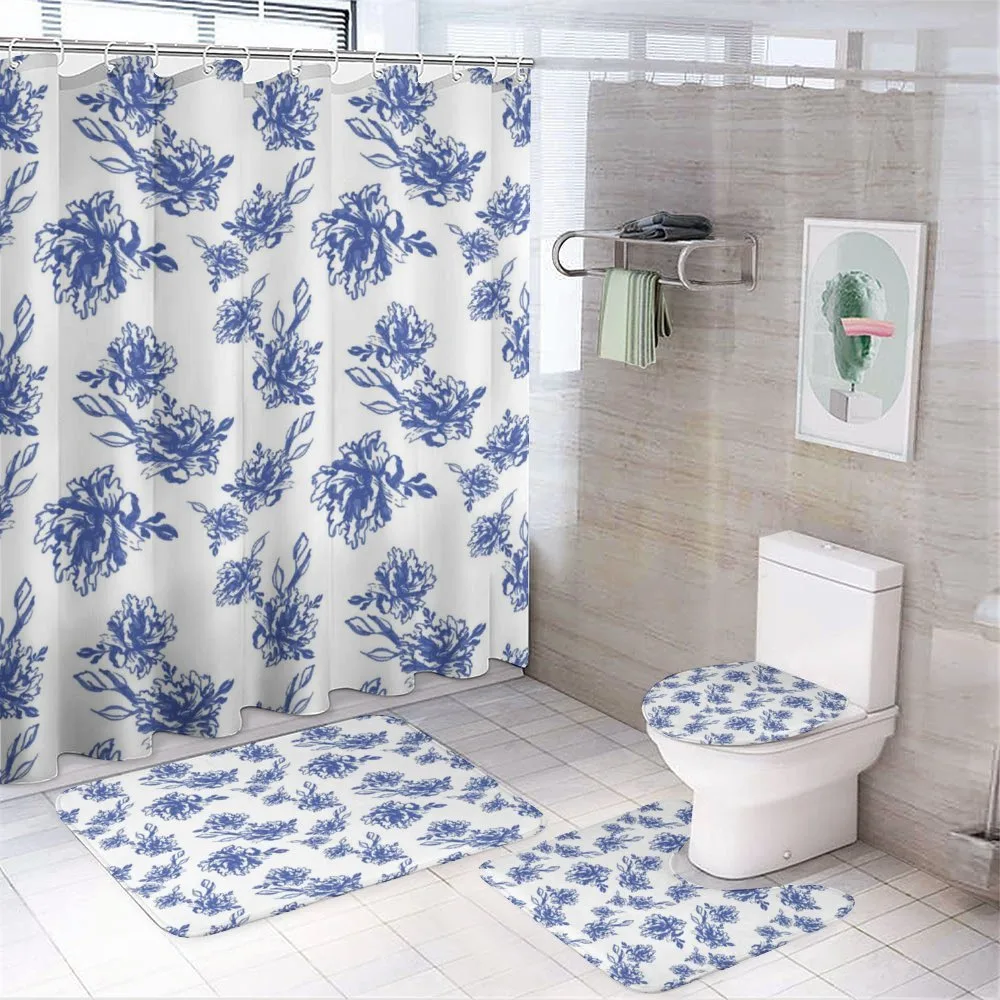 Blue Peonies Blossom Art — Your design