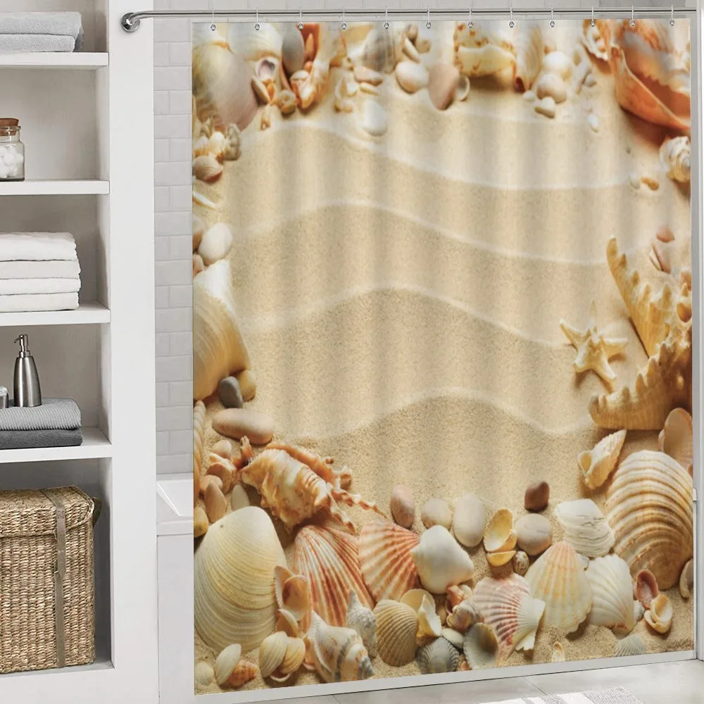 Blurry Ocean Seashells Sandy — Detail 4