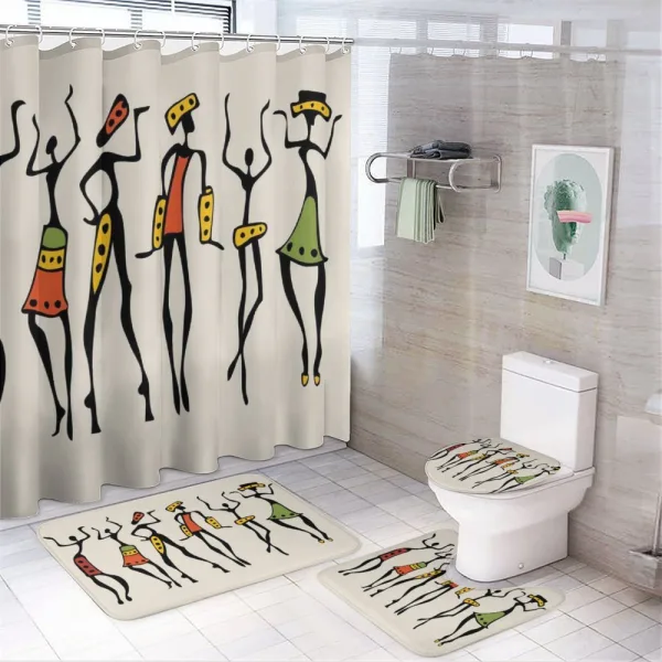 Clan Dancer Ethnic on a shower curtain