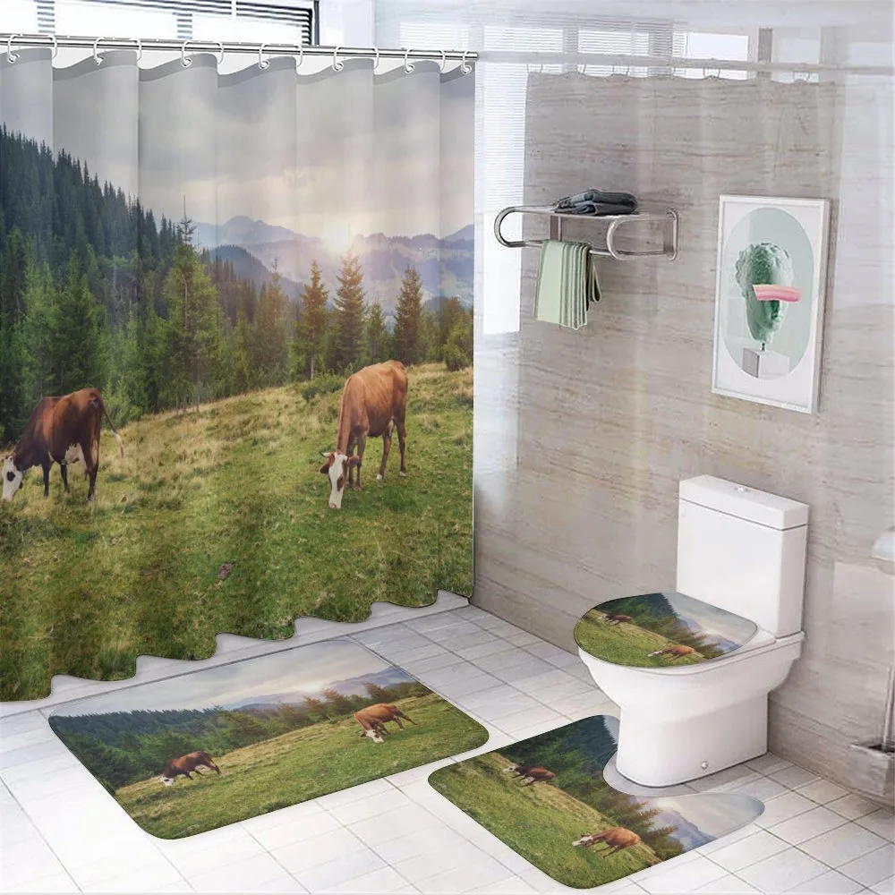Cows Grazing in Meadow — Your design