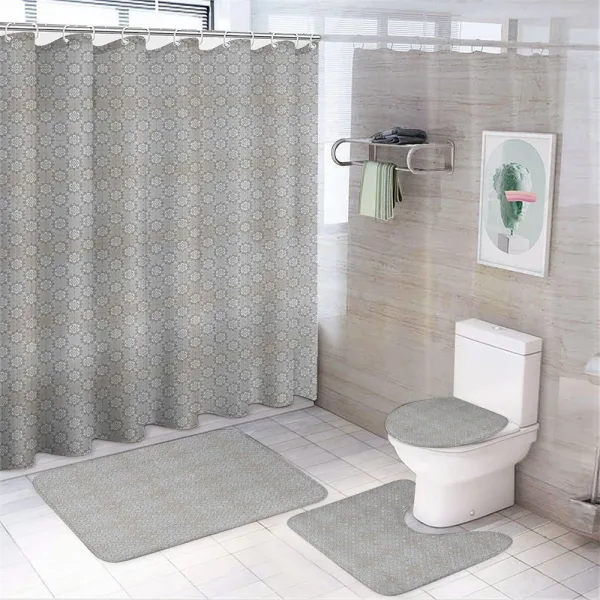 Floral Lines on a shower curtain
