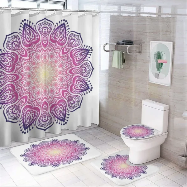 Mediation Inspired Element on a shower curtain