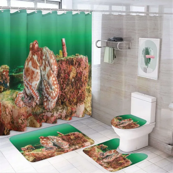 Octopus in Water on a shower curtain