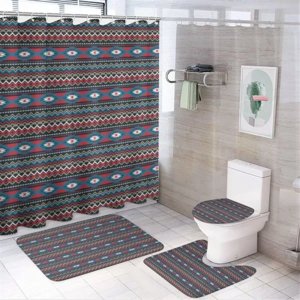 Old Motif on a shower curtain