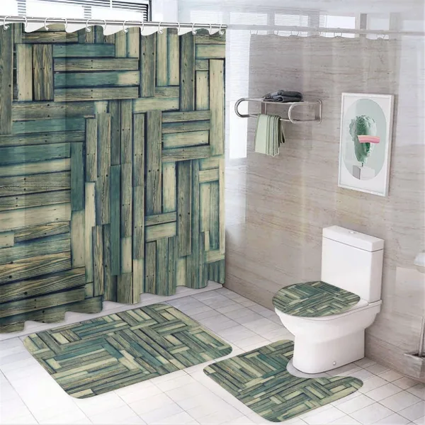 Old Vintage Classic Deck on a shower curtain