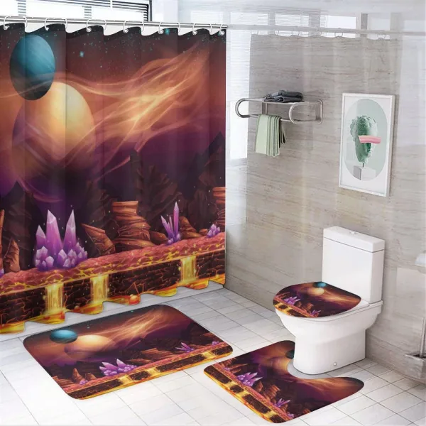 River Mars with Nebula on a shower curtain