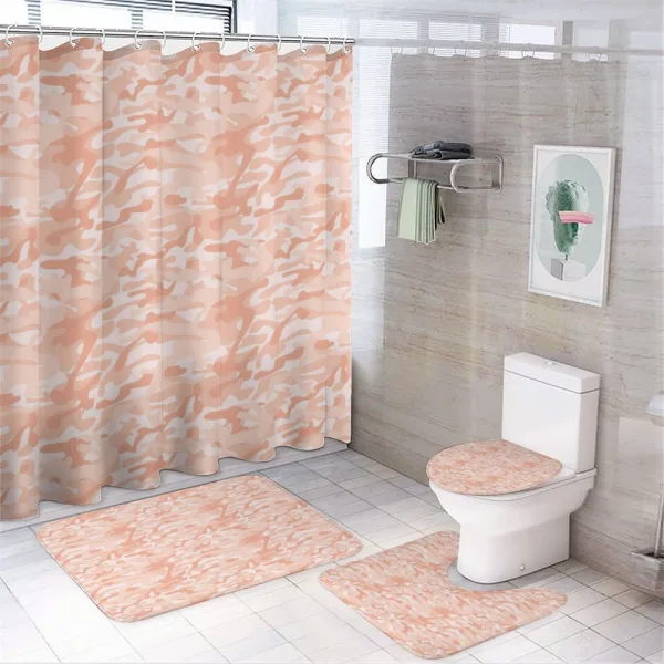 Soft Peach Tones on a shower curtain