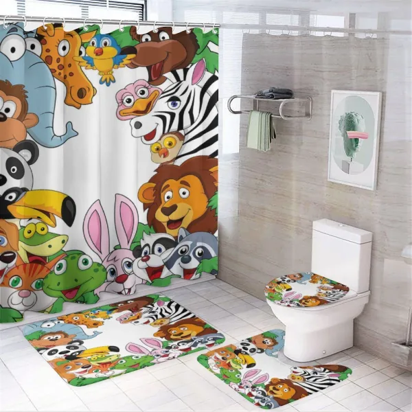 Tropical Jungle Animals on a shower curtain