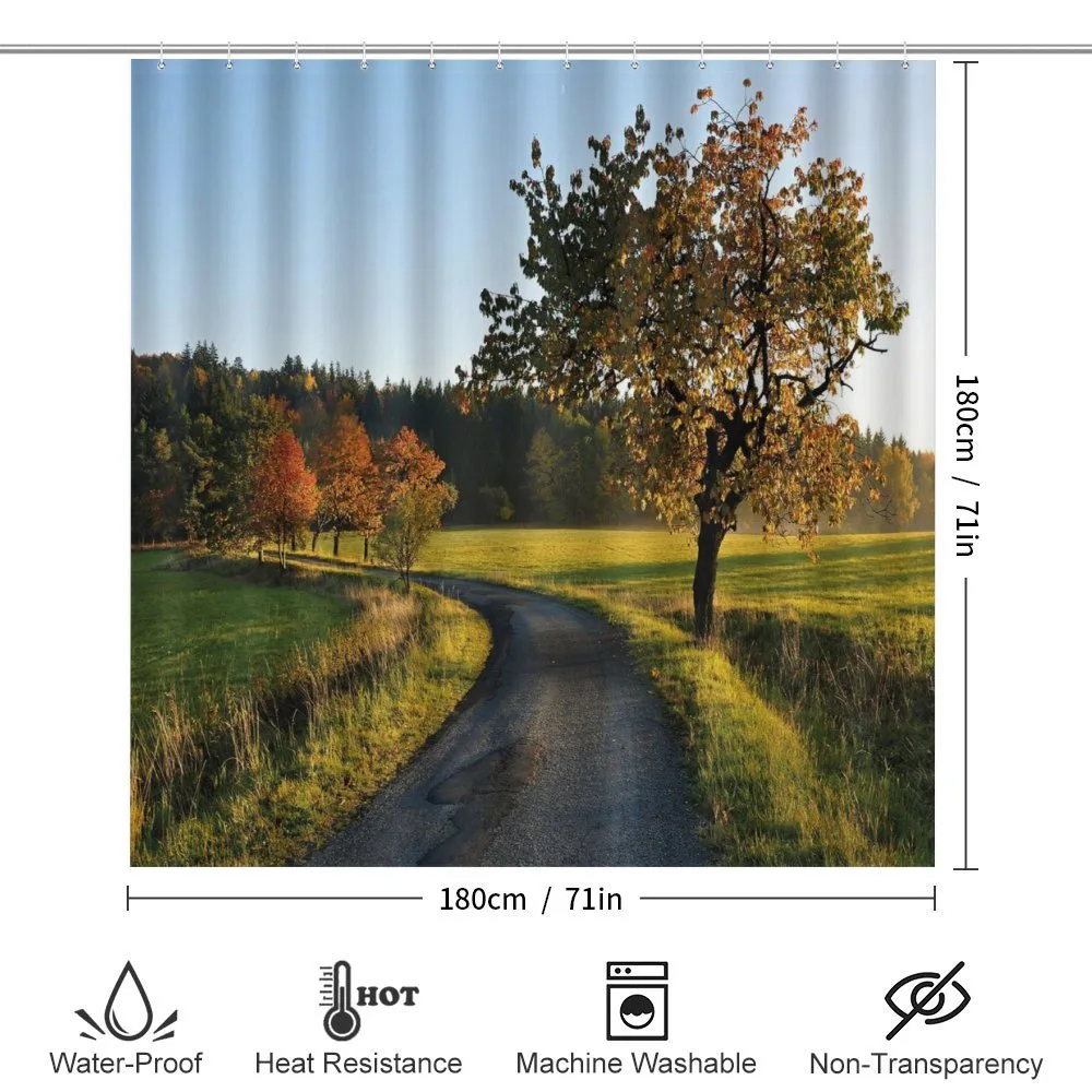 Autumn Road Lone Tree — Detail 2