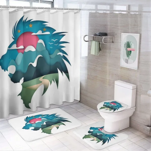 Creative Landscape Animal on a shower curtain