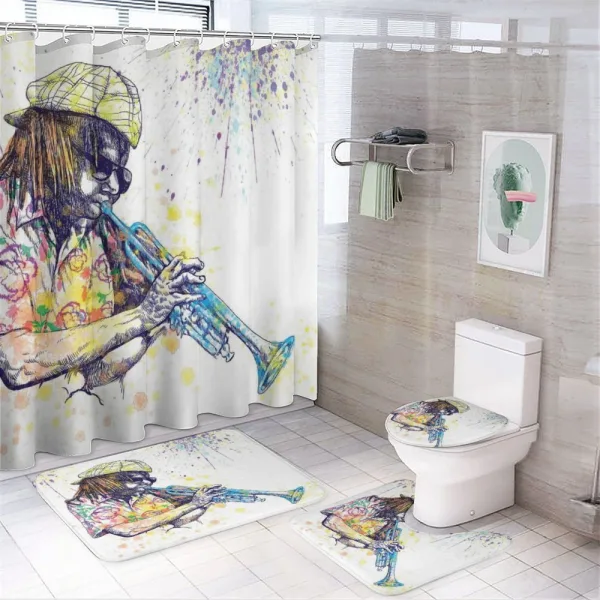 Entertainment Vivid Art on a shower curtain