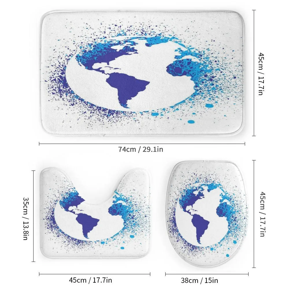 Globe Ink Effect Map — Detail 1