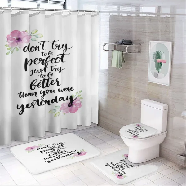 Inspiration Boost on a shower curtain