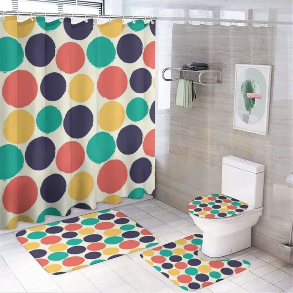 Modern Grunge Illustration on a shower curtain
