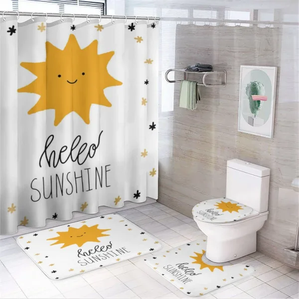 Nursery Typography on a shower curtain