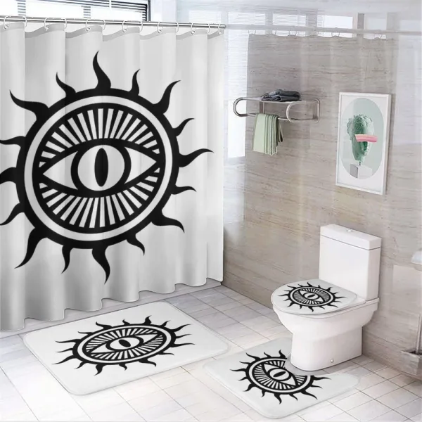 Occult Eye in Sun on a shower curtain