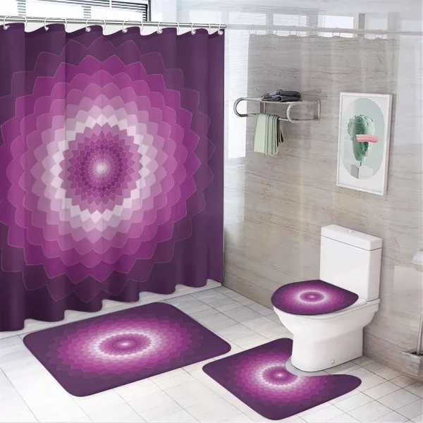 Optical Carnation on a shower curtain
