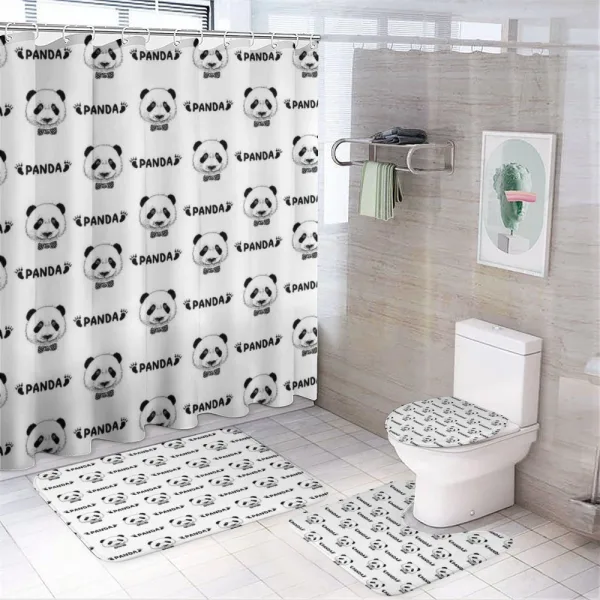 Panda Bow Tie on a shower curtain