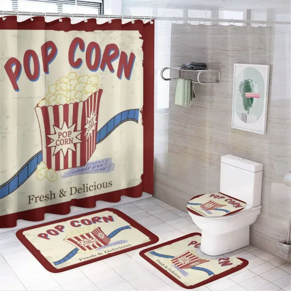 Pop Corn Tickets on a shower curtain
