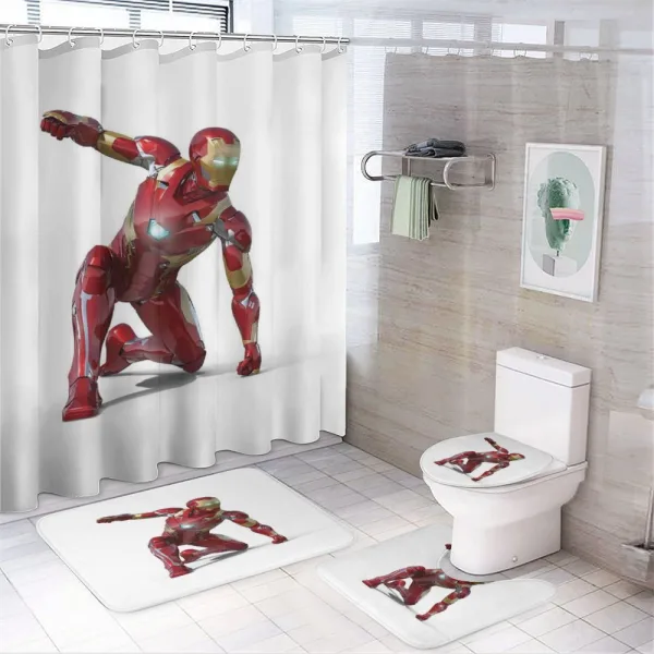 Robot Hero Costume on a shower curtain