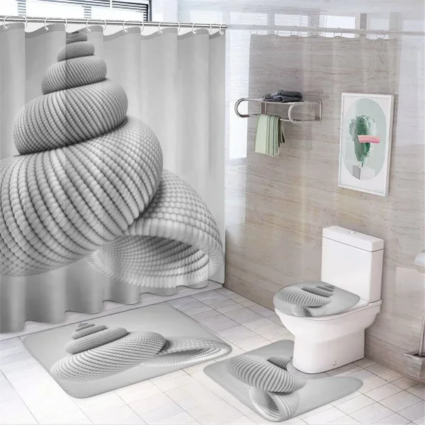 Shell Shaped on a shower curtain