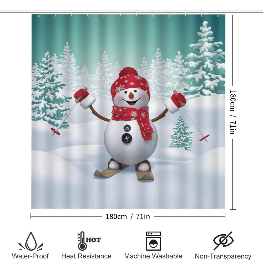 Skiing Snowman Trees — Detail 2