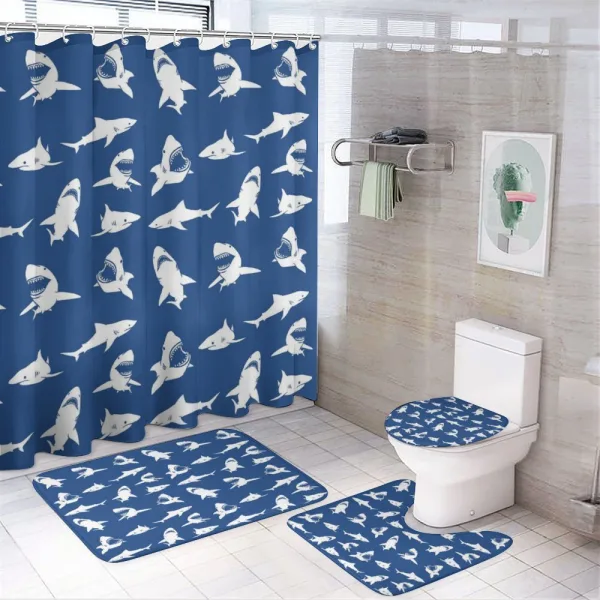 Various Gestures Humorous on a shower curtain