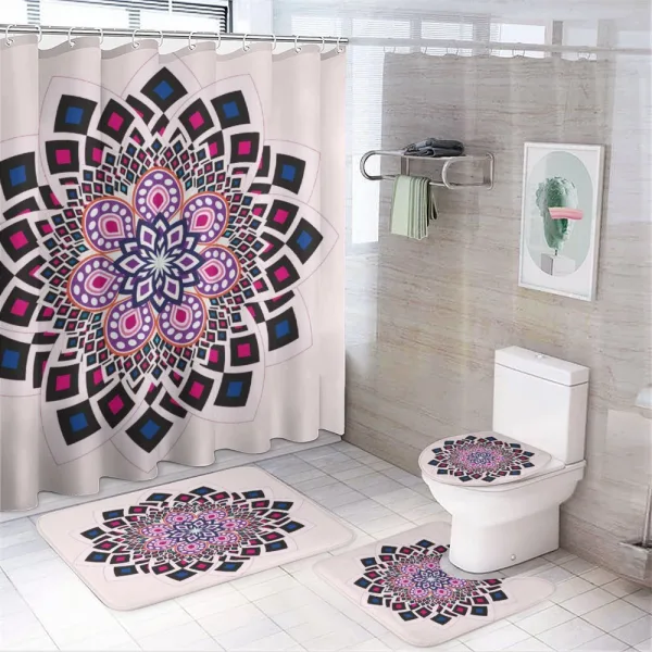 Vintage Antique Motif on a shower curtain