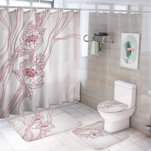 Wedding Theme Stripe on a shower curtain