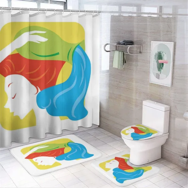 Astrology Lady on a shower curtain