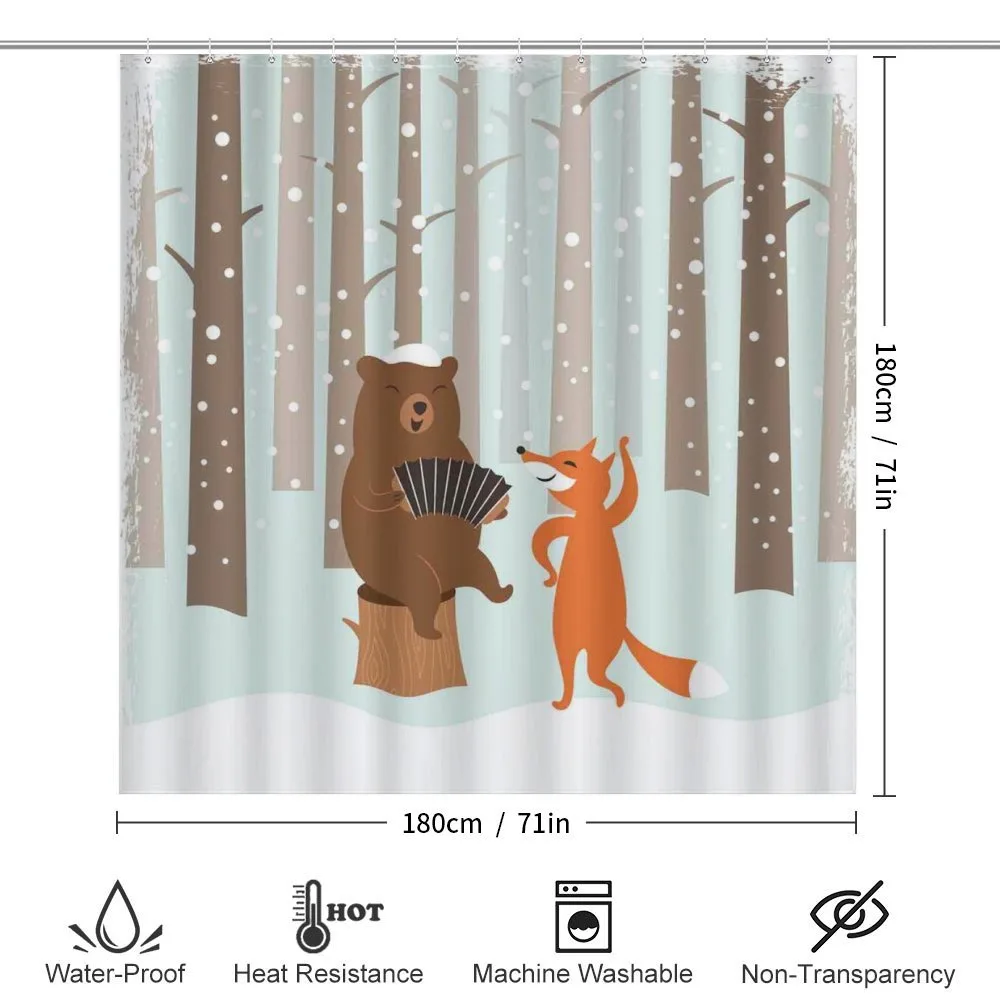 Bear with Accordion Fox — Detail 2